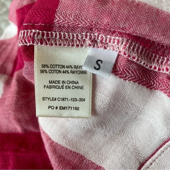 Anthropologie Cloth & Stone Maecy Off The Shoulder Gingham Textured Top Small - Picture 8 of 11